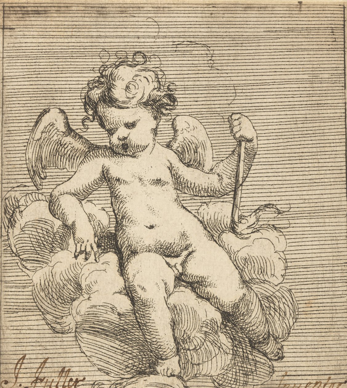 Putto Holding a Torch by Isaac Fuller