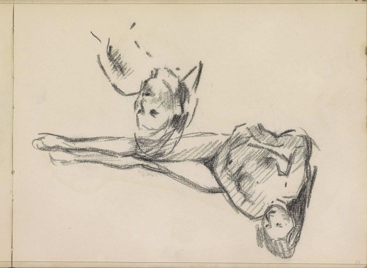 Two Studies of a Reclining Female Nude by Isaac Israels