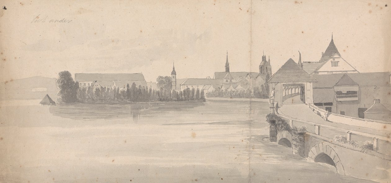 Village on a Lake by Isaac Weld