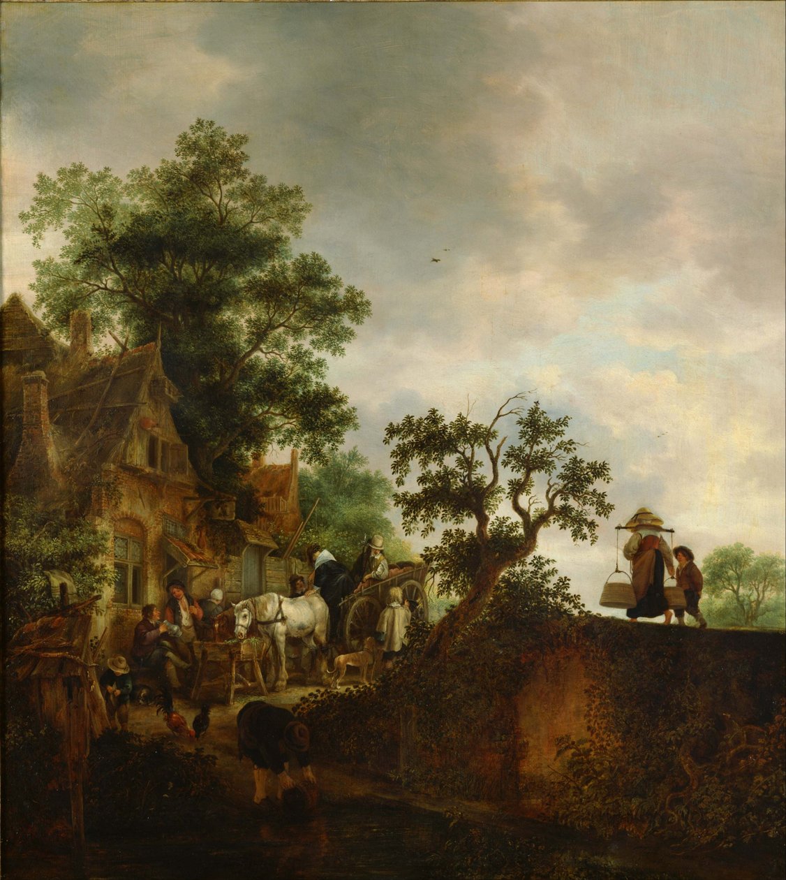 Travellers Halting at an Inn, 1645 by Isaac van Ostade