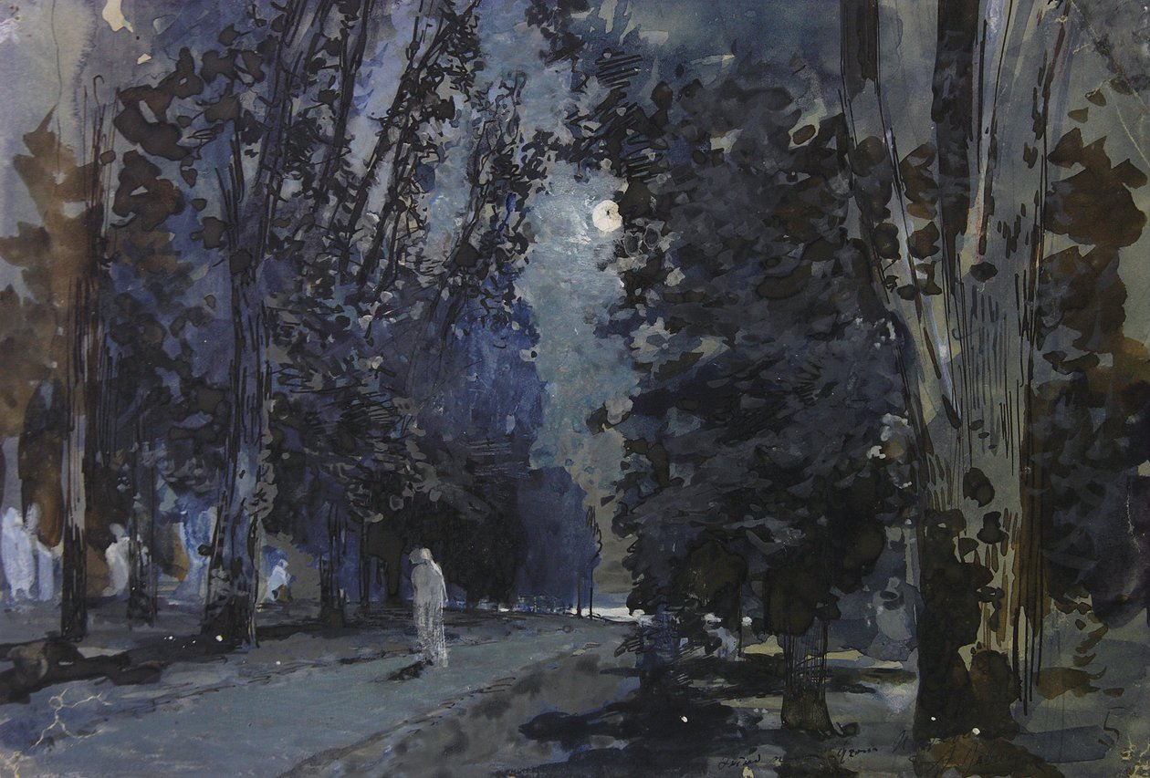 The Shadows. Moonlight Night, 1880s by Isaak Ilyich Levitan