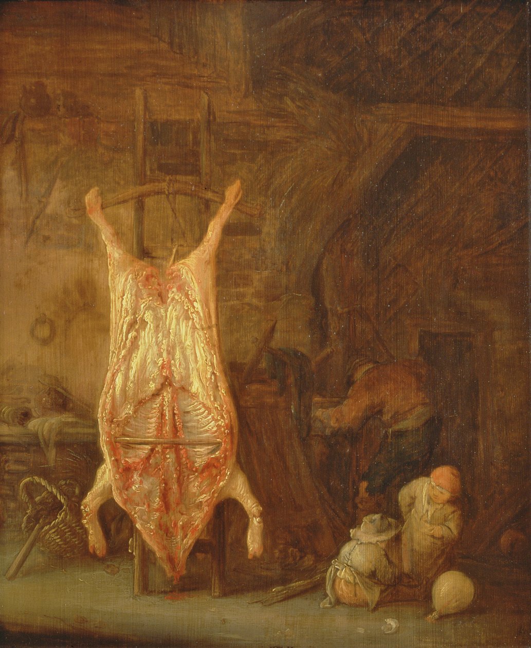 Pig Slaughtering by Isack van Ostade