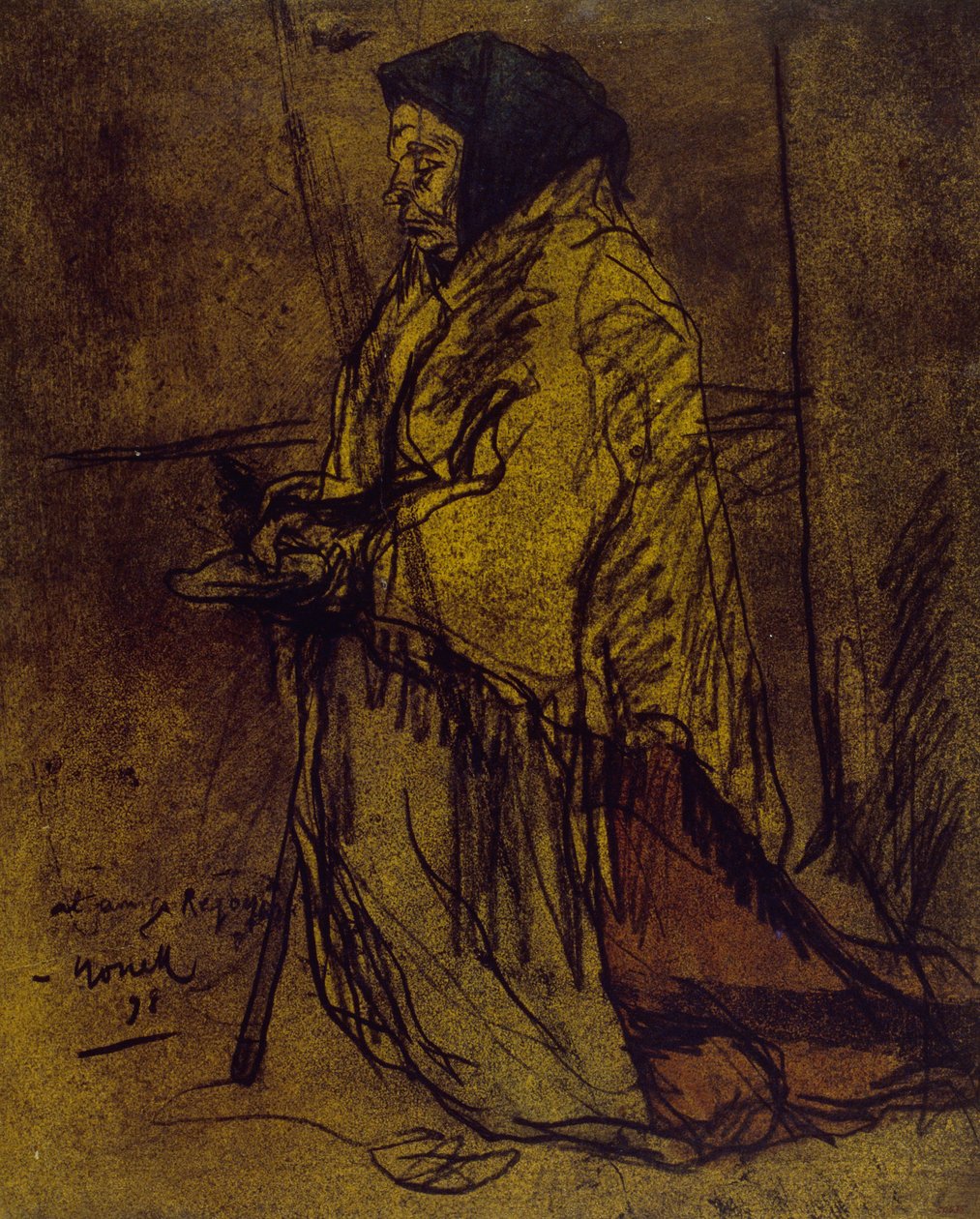 Poor Woman Praying by Isidre Nonell