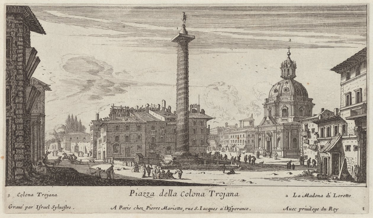 Piazza della Colona Trojana by Israël Silvestre