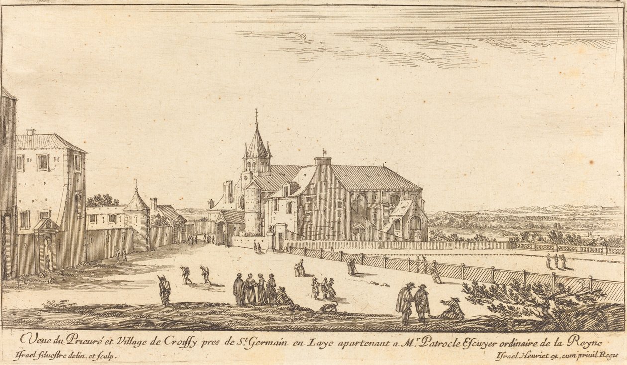 View of the Priory and Village of Croissy by Israël Silvestre