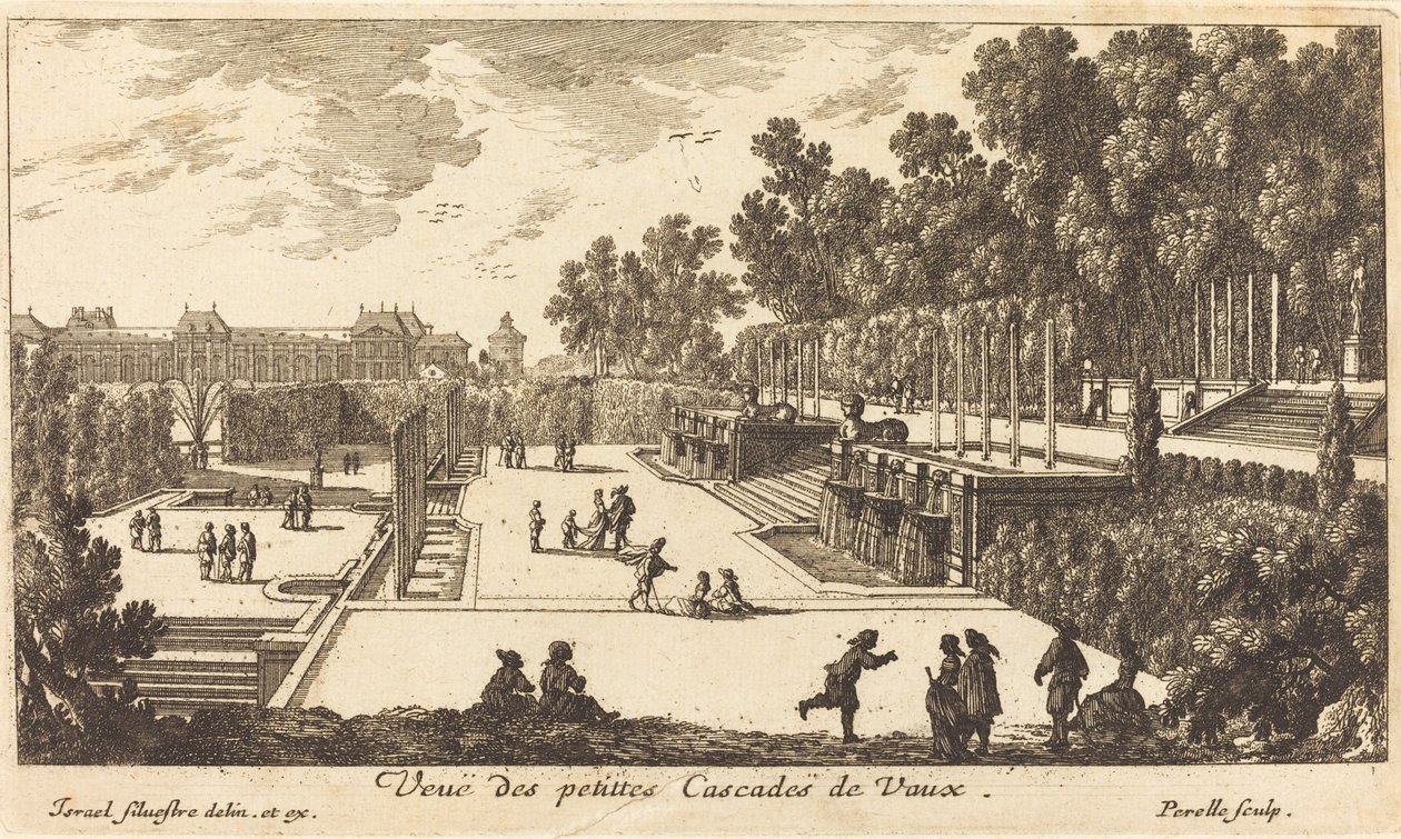 View of the Small Cascades of Vaux by Israël Silvestre