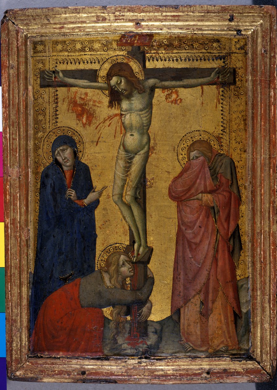 Christ on the Cross with Mary, John and Mary Magdalene by Italian School