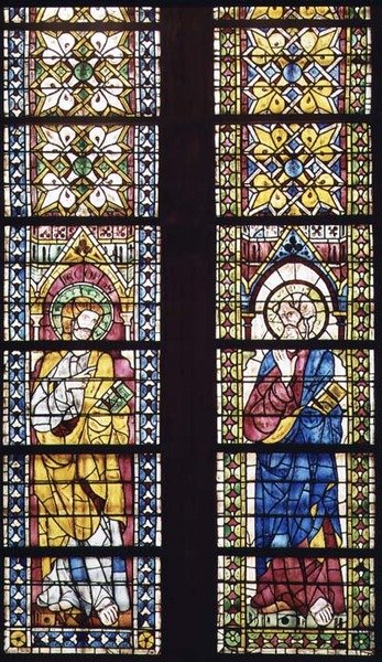 Window depicting two saints by Italian School