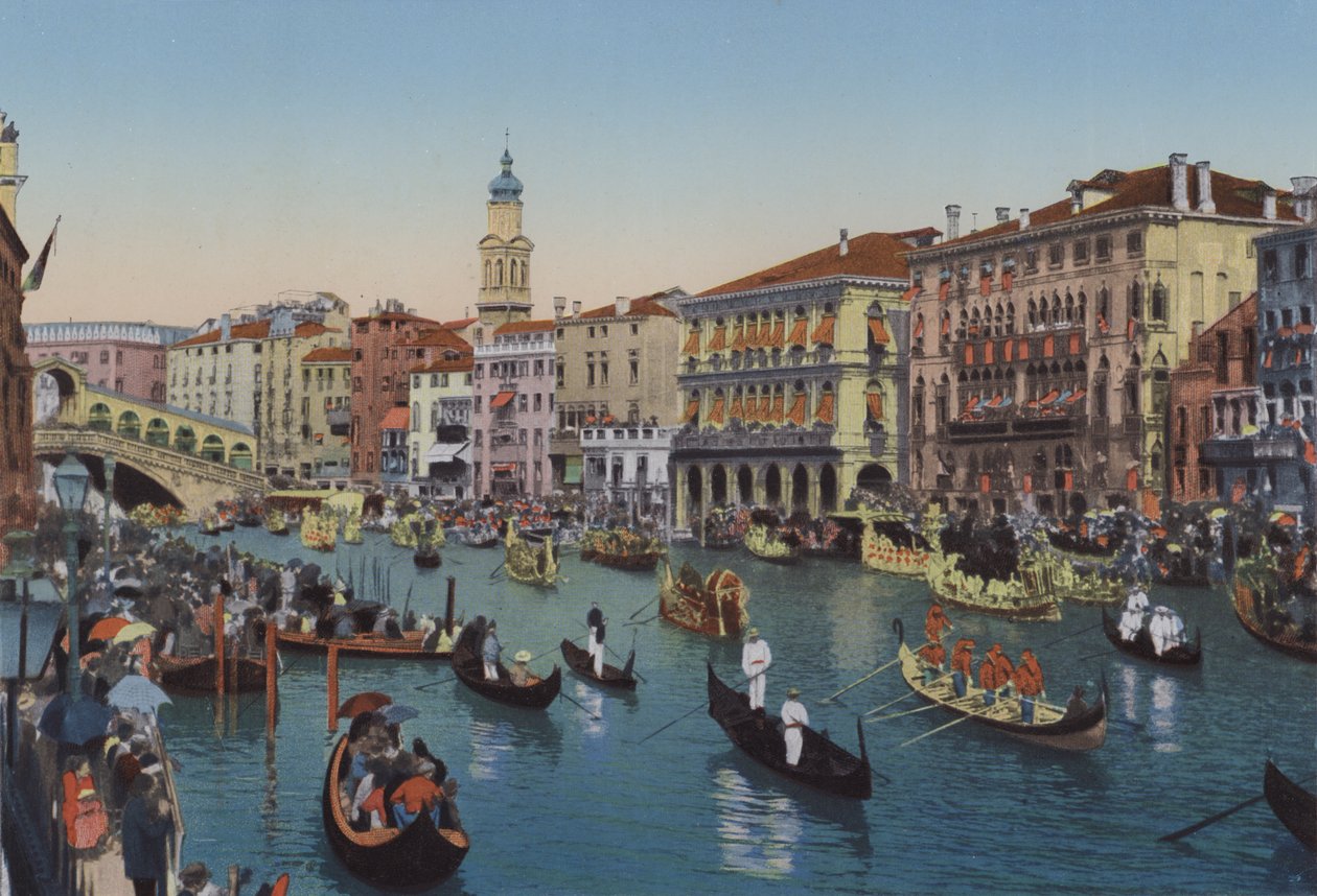 Venice, Regatta on the Grand Canal by Italian Photographer