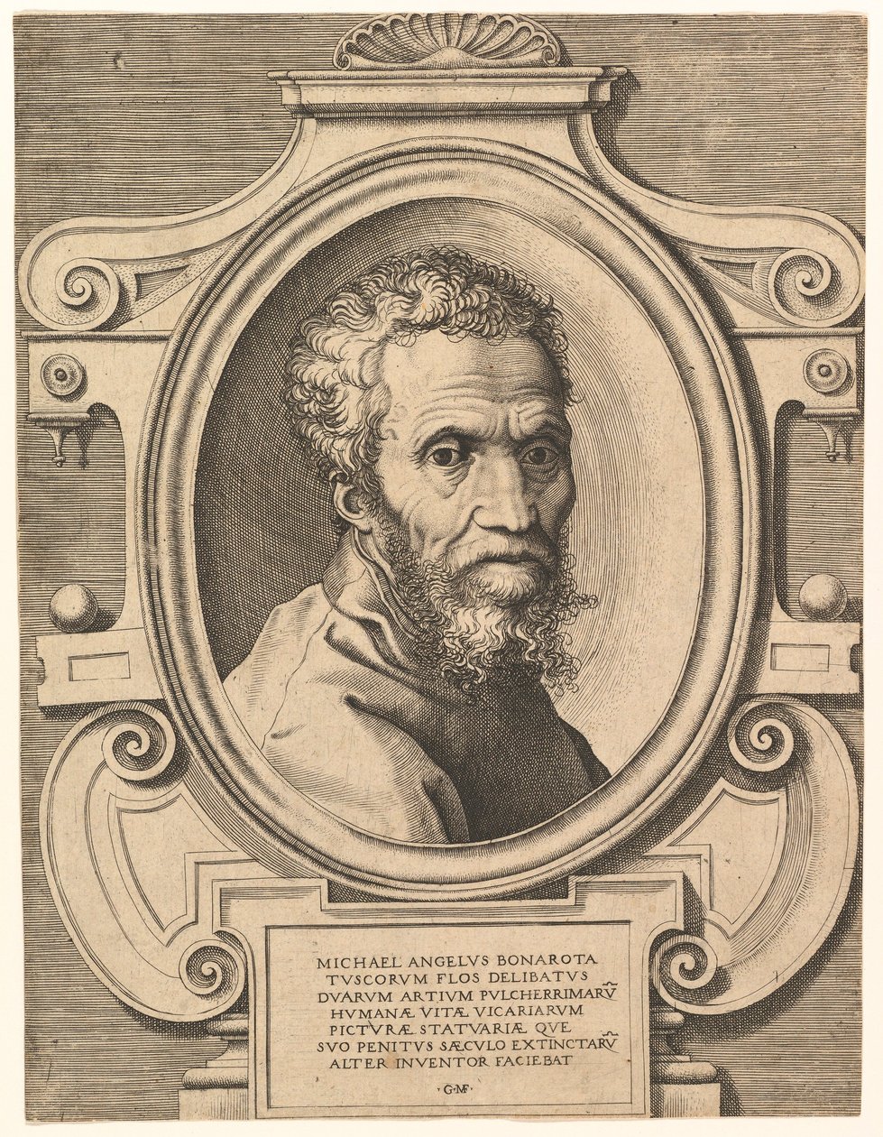Portrait of Michelangelo, pub. C1564 by Italian School