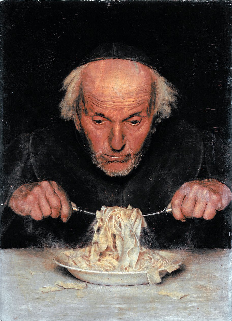 The Pasta Eater by Italian School