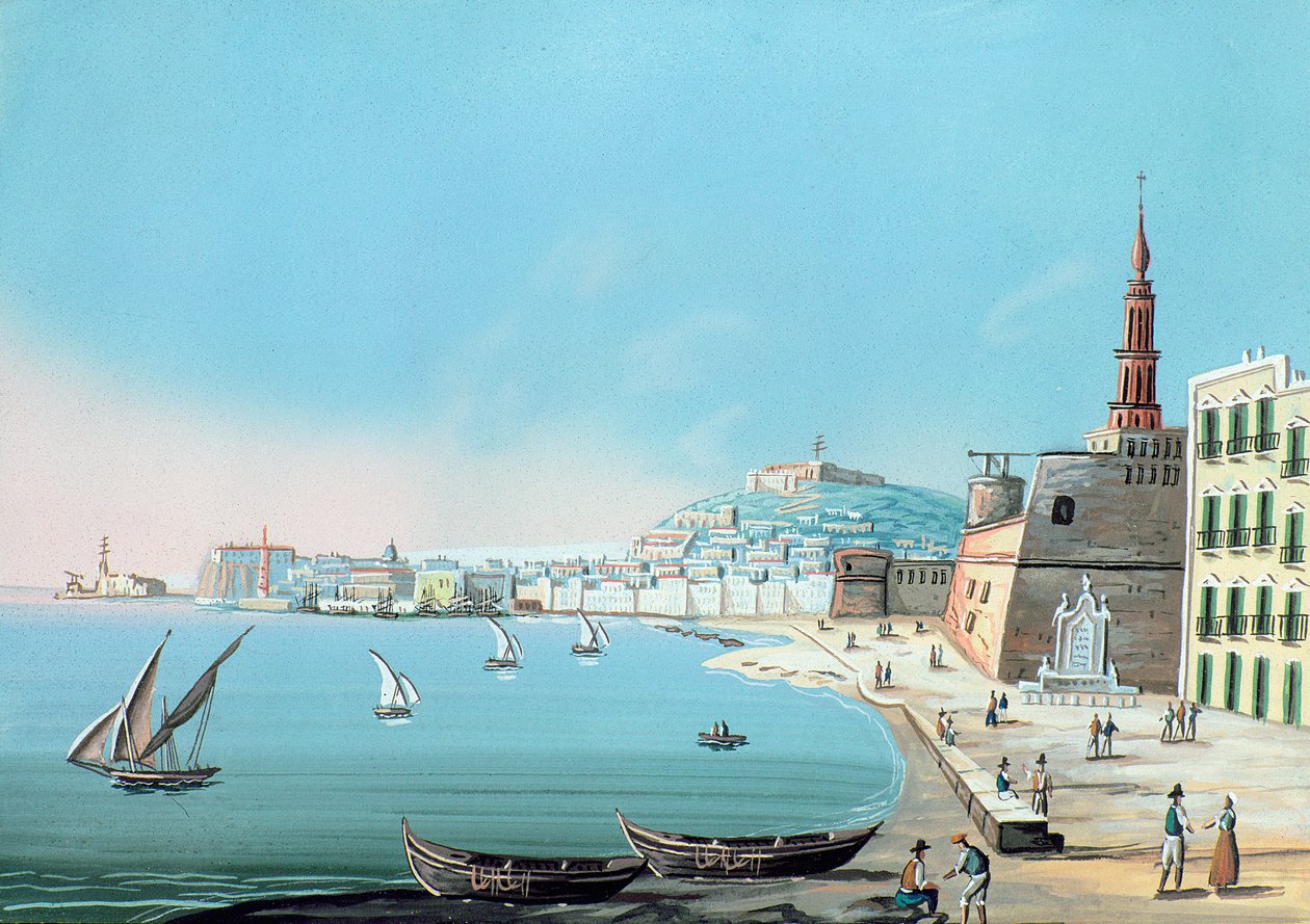 View of Naples from the Carmine, c.1845 by Italian School