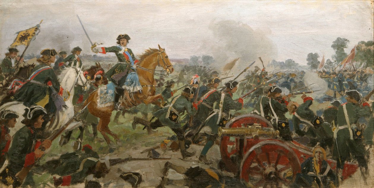 The Battle of Poltava by Ivan Alexeyevich Vladimirov