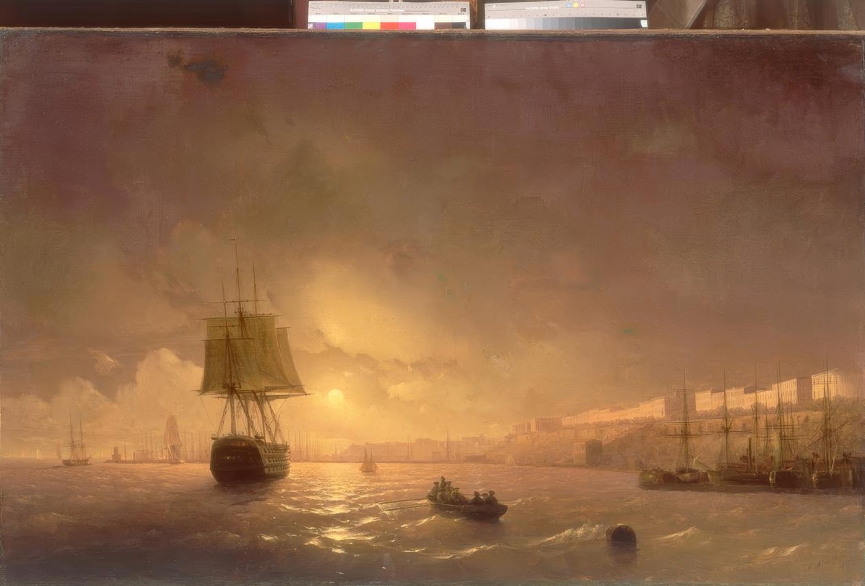 View of Odessa on a Moonlit Night by Ivan Konstantinovich Aivazovsky