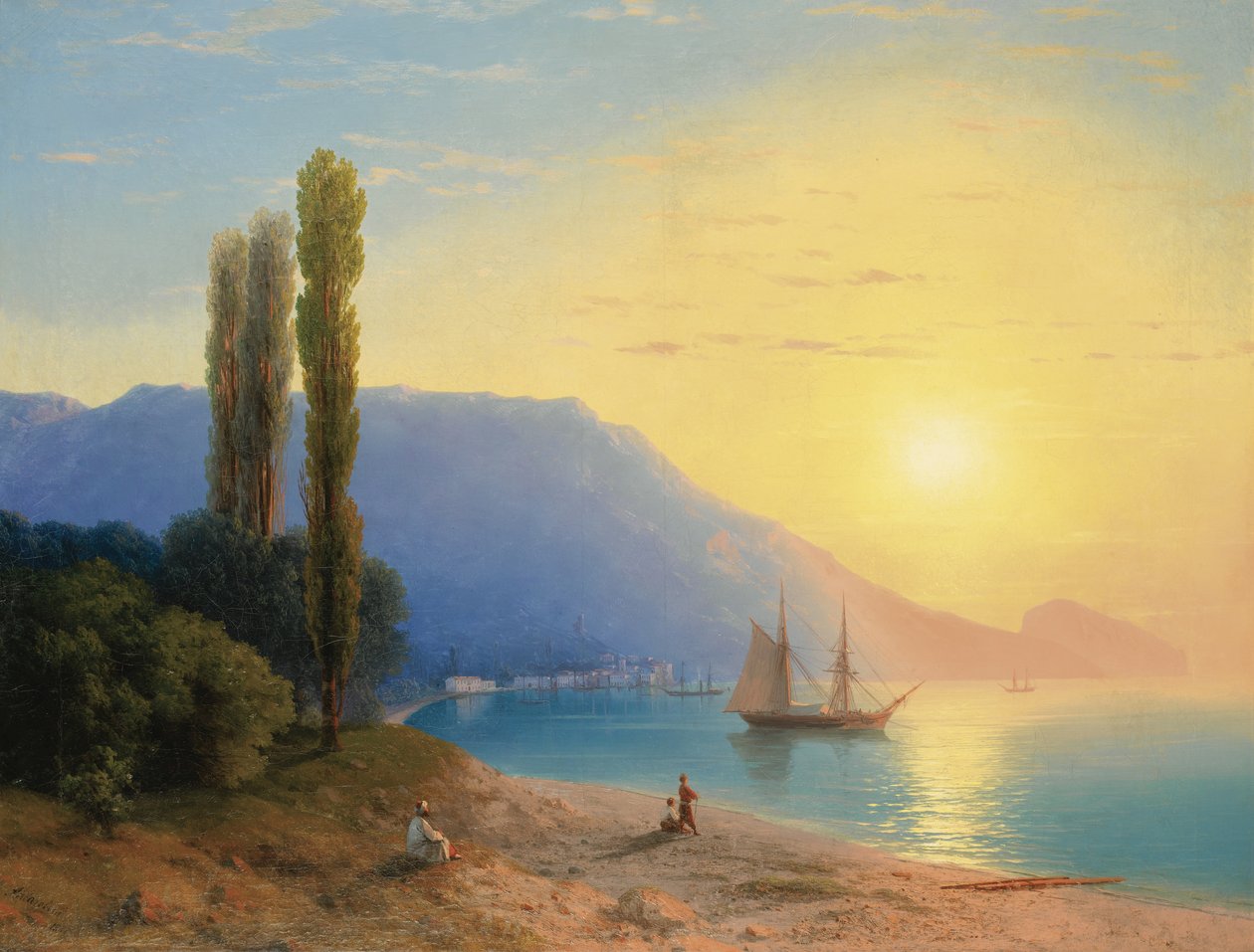 Sunset over Yalta by Ivan Konstantinovich Aivazovsky