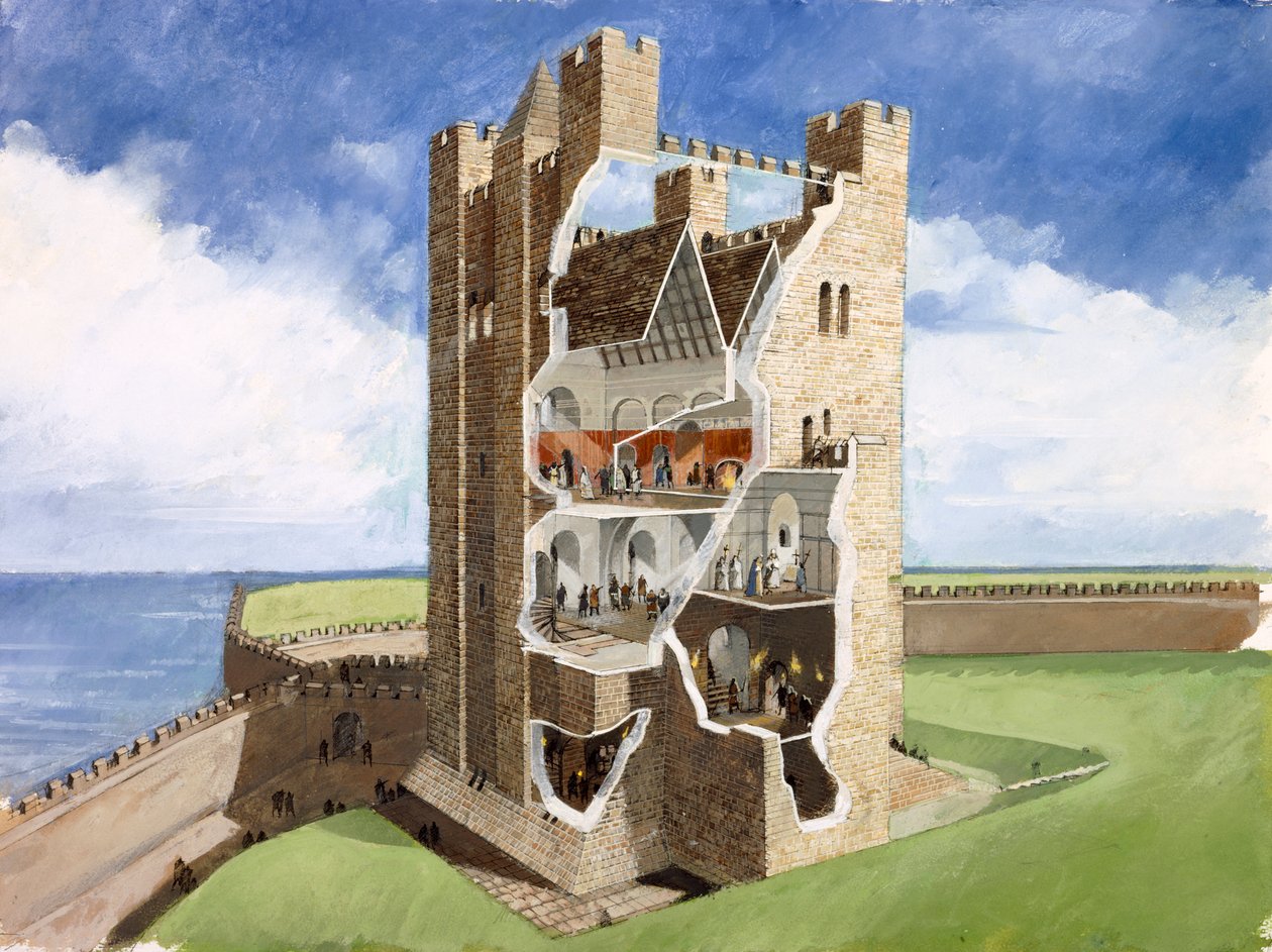 Scarborough Castle, 14th century by Ivan Lapper