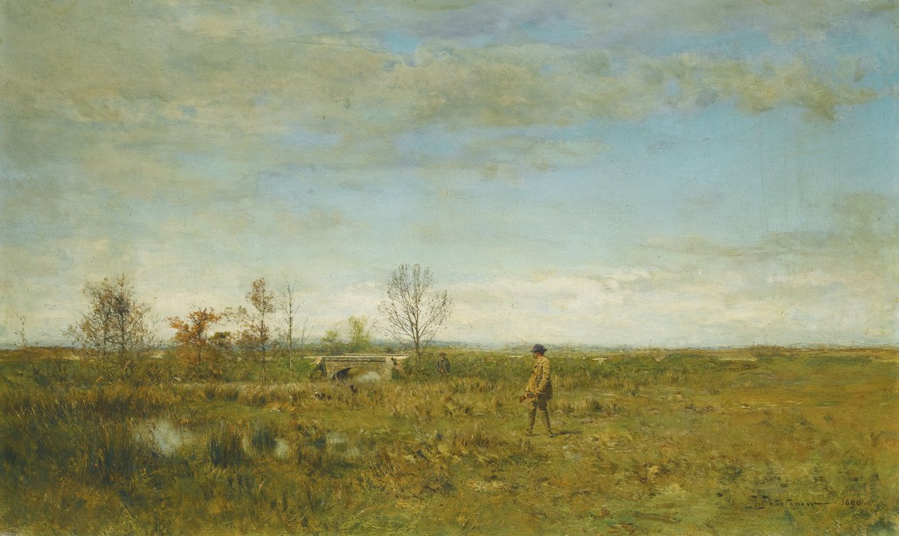 Hunters in Pont Long by Ivan Pavlovich Pokhitonov