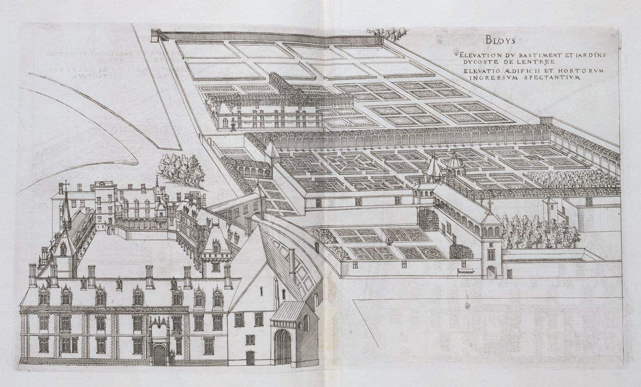 Plan of the enclosed gardens and Chateau de Gaillon, from 