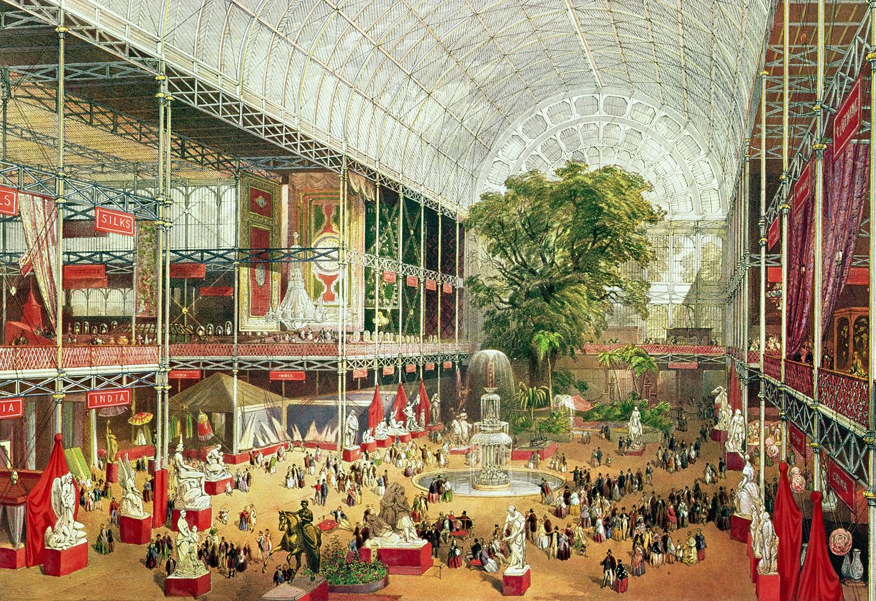 Interior View of Crystal Palace during the Great Exhibition of 1851 (engraved by William Simpson) by J. McNevin