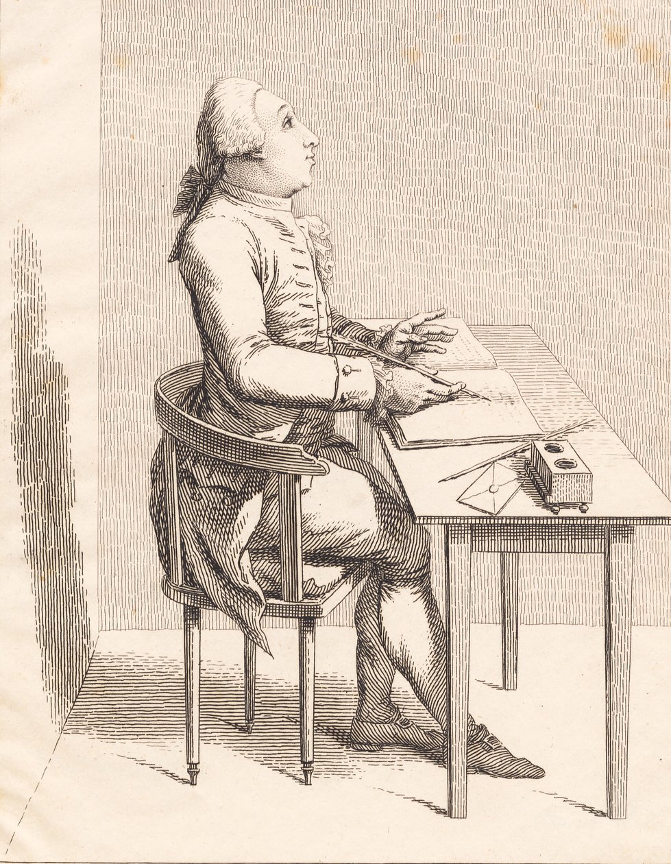 A Gentleman at a Desk by J.F. Clemens