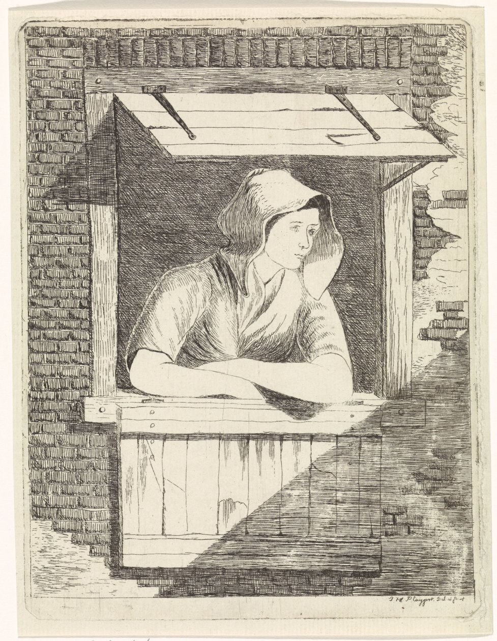 Woman by an Open Window by J.H. Pluygers