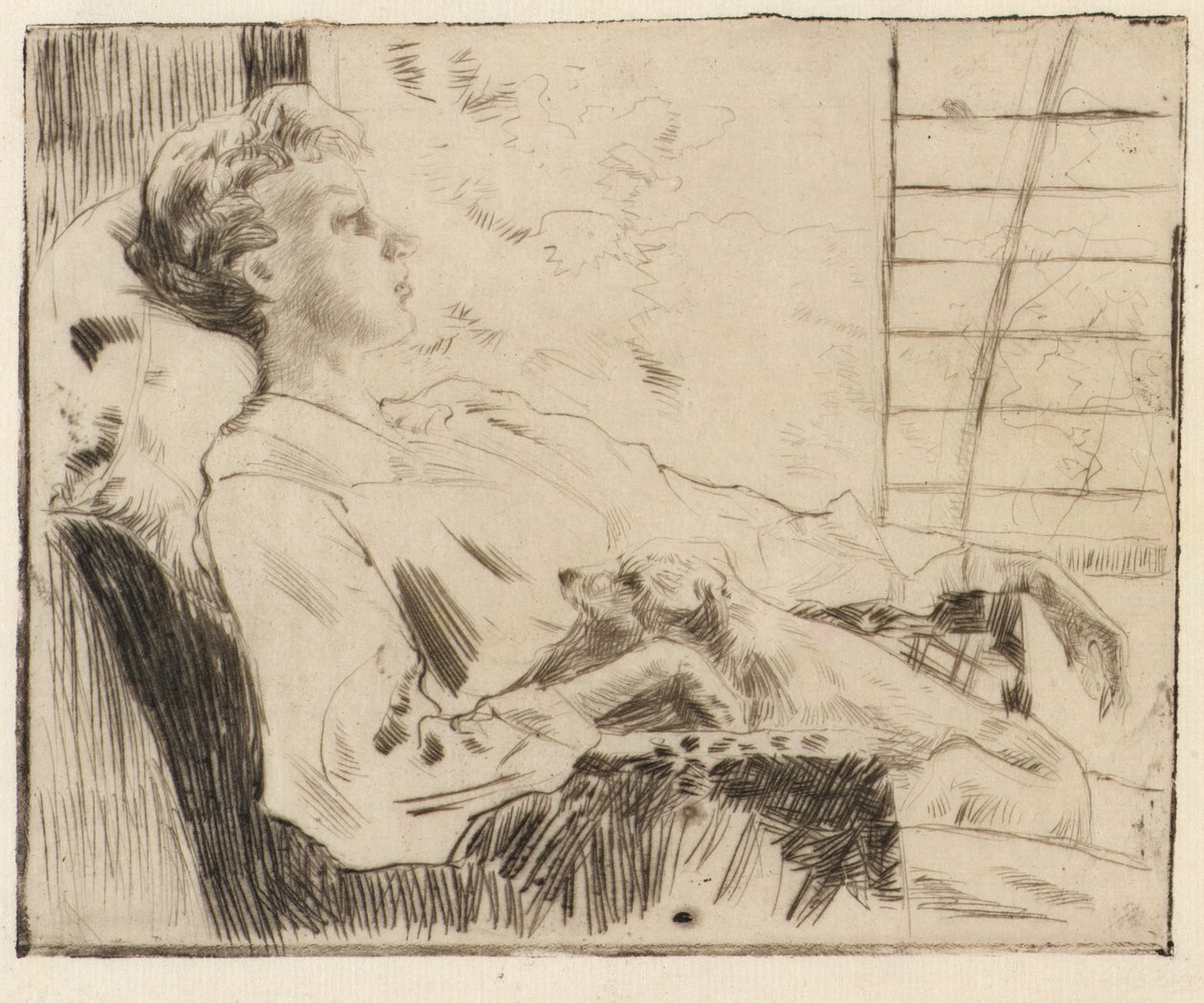 On the Piazza by J. Alden Weir