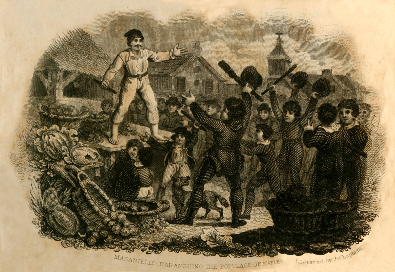 Masaniello Haranguing the Populace of Naples, 1821 by J. Chapman