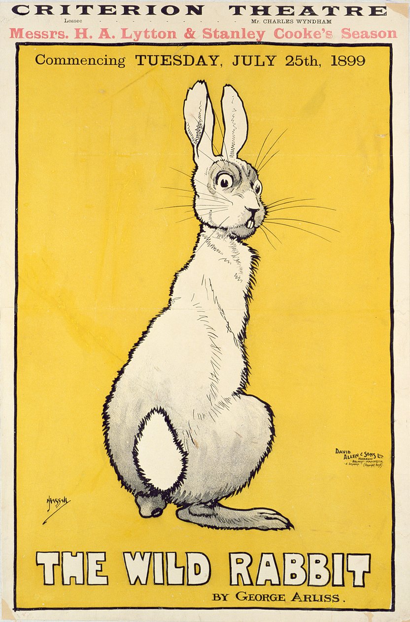 The Wild Rabbit Poster, 1899 by J. Hissin