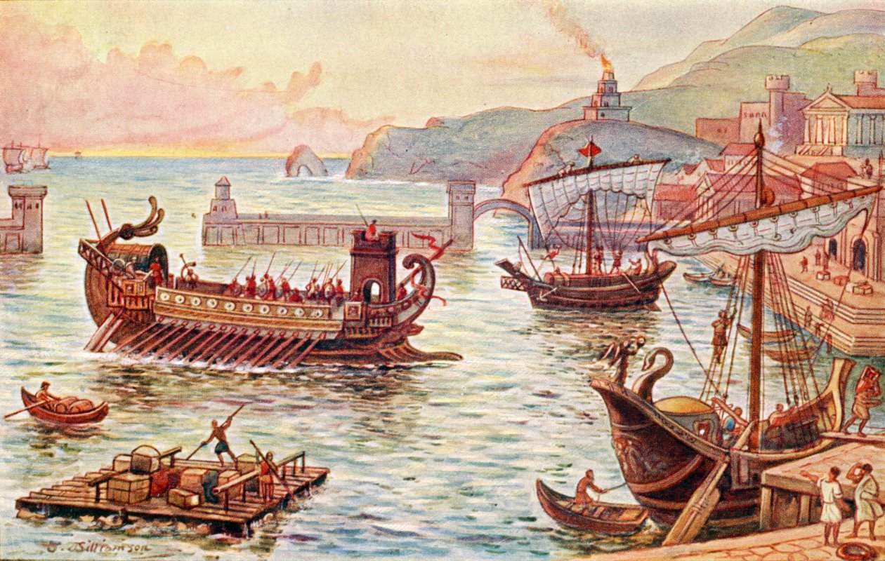 Postcard Depicting the Roman Empire by J. Williamson