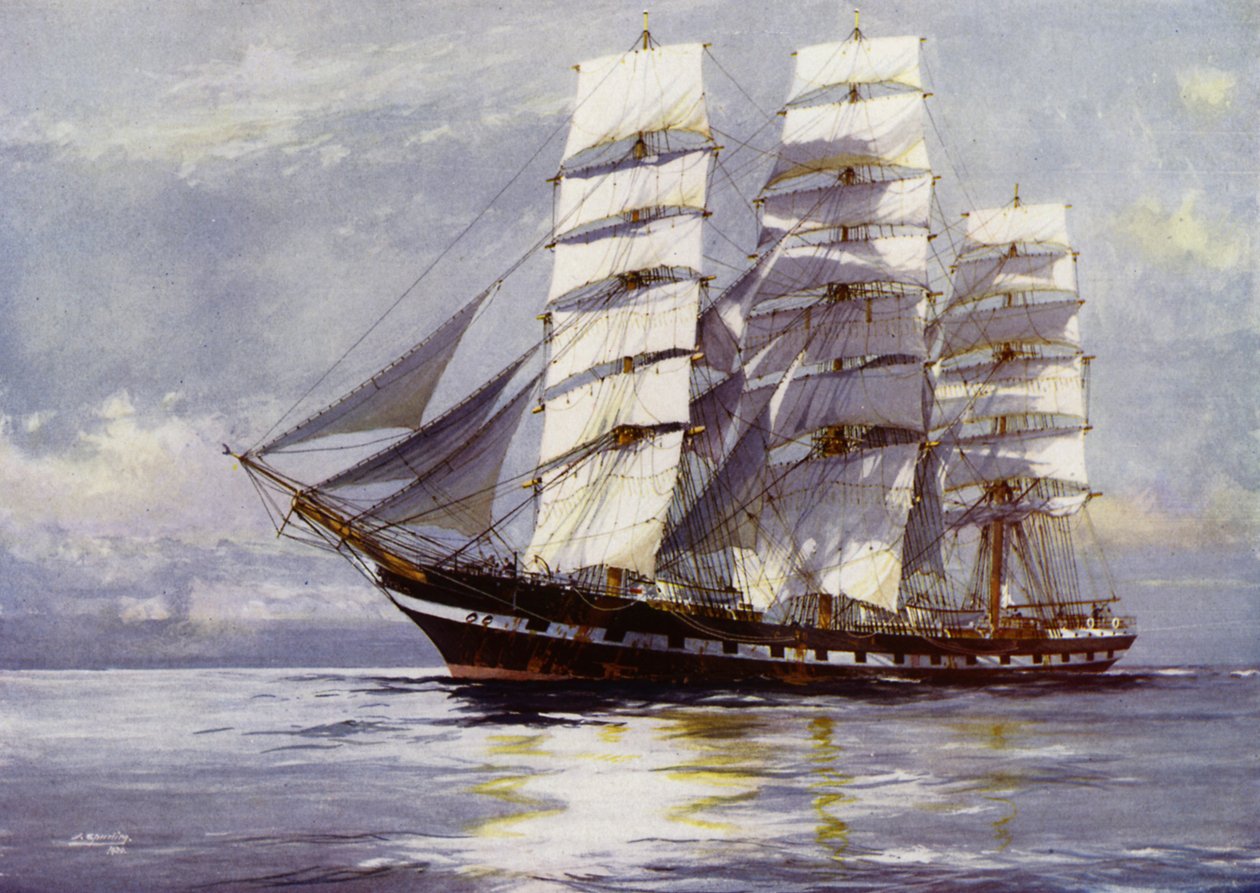 Clipper Ships: Euphrosyne by Jack (after) Spurling