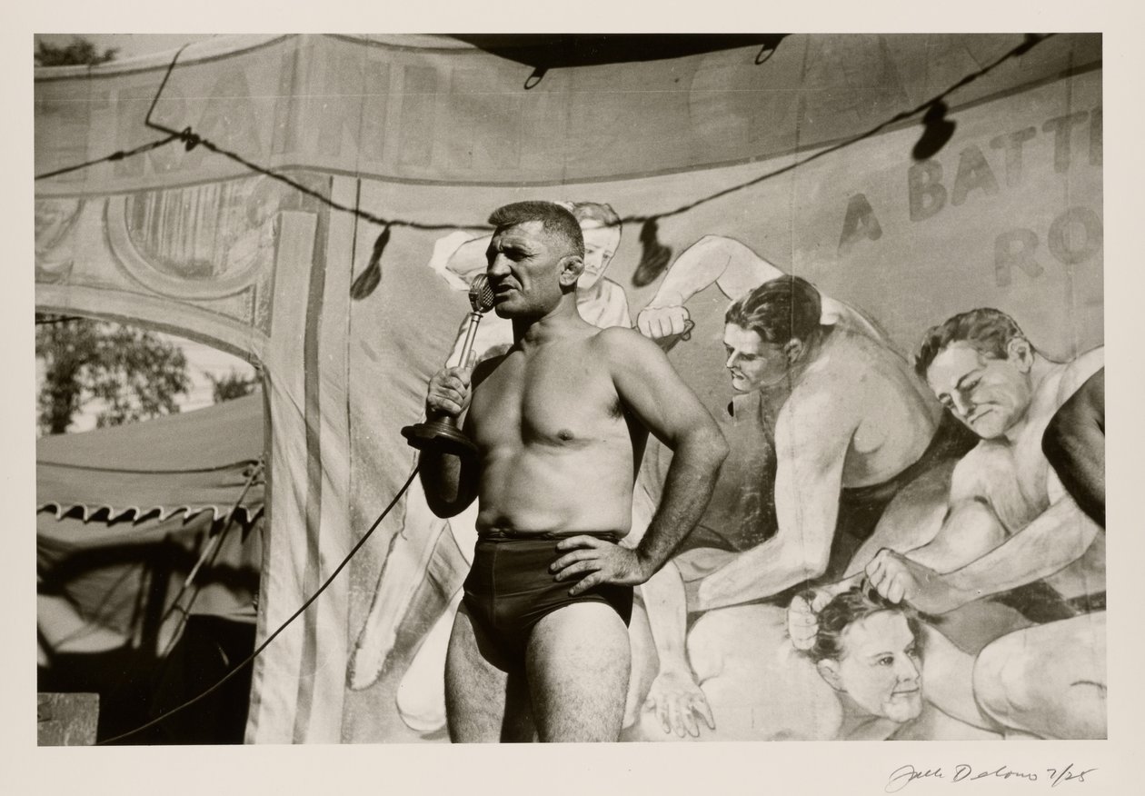 Man with Microphone by Jack Delano