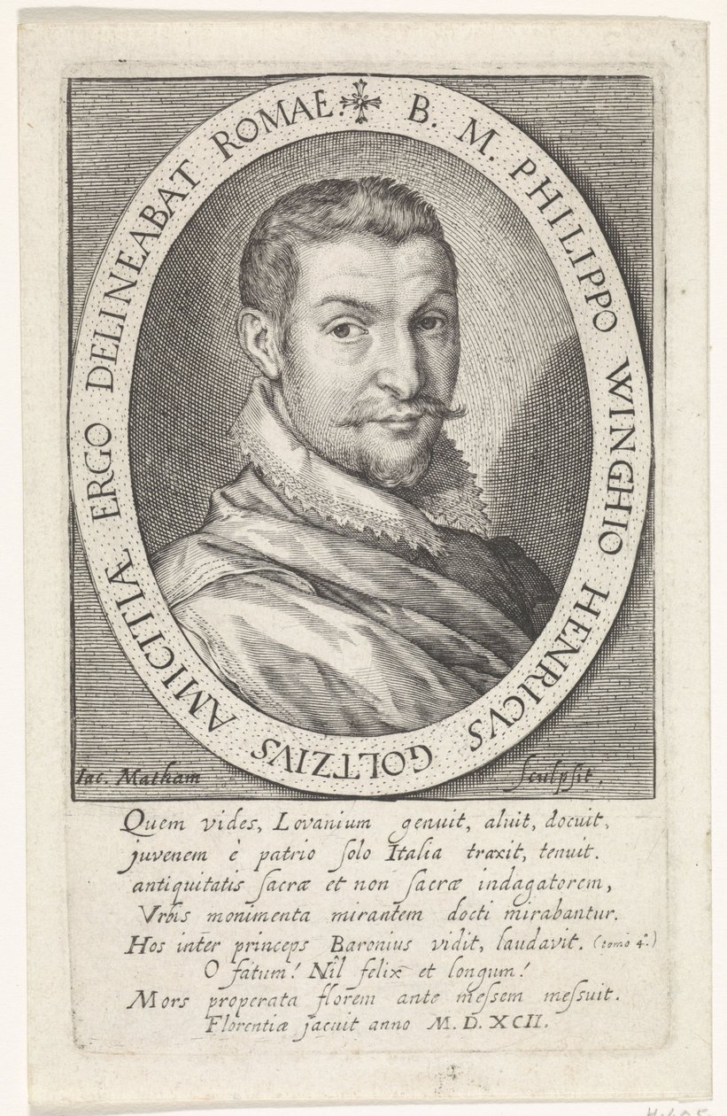 Portrait of Philips van Winghe by Jacob Matham