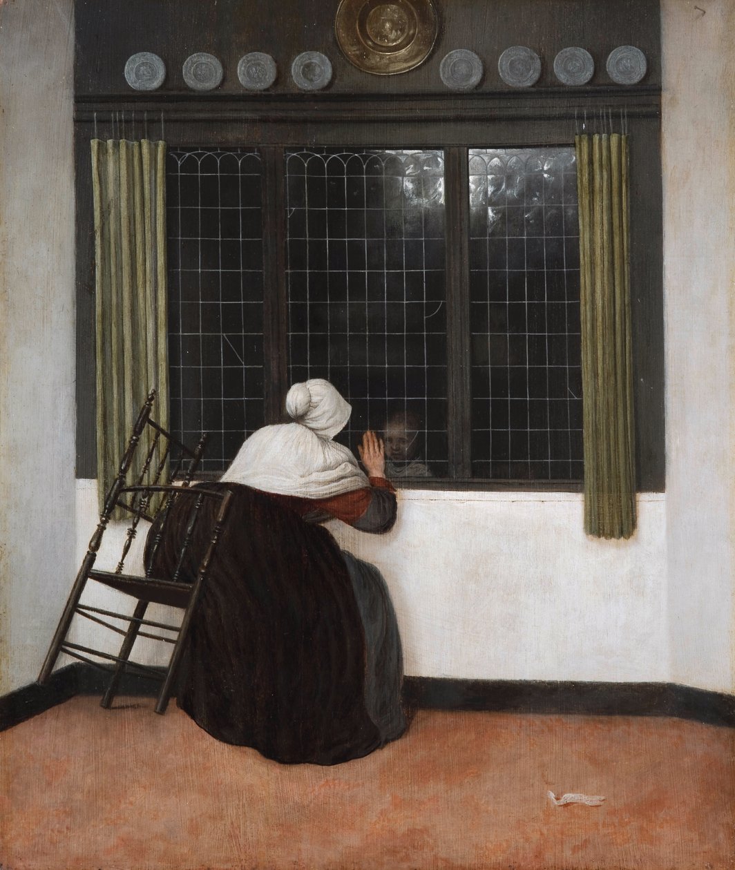 Woman at the Window Signaling to a Little Girl by Jacob Vrel