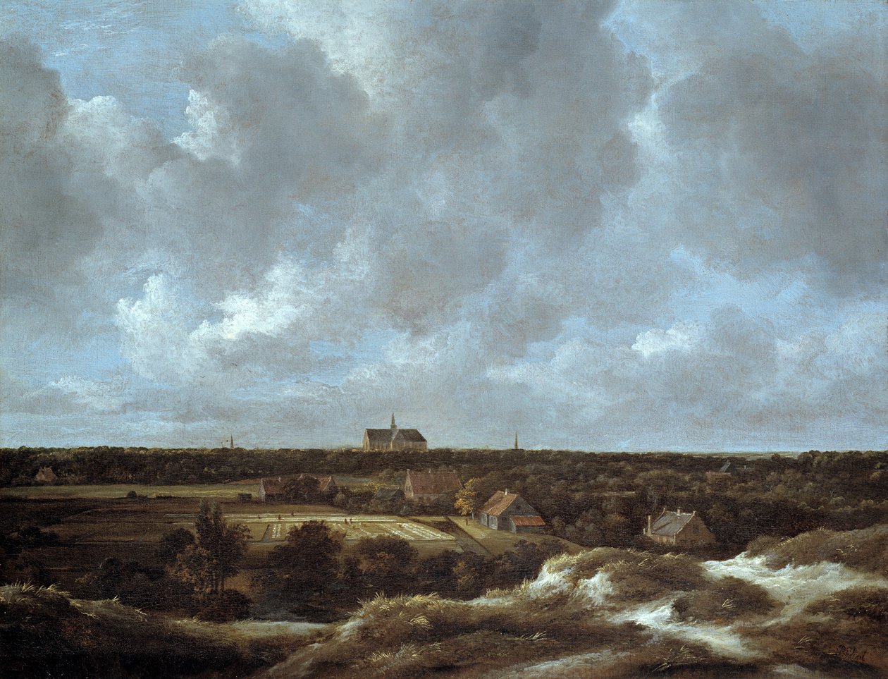 A View of Haarlem and Bleaching Fields by Jacob van Ruisdael