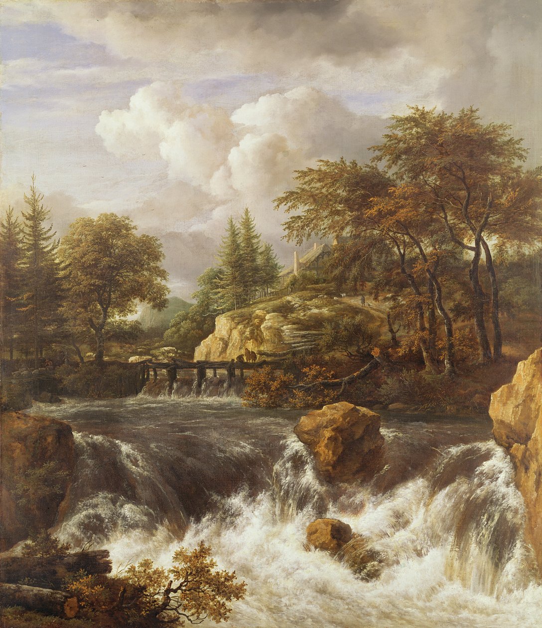 A Waterfall in a Rocky Landscape, c.1660-70 by Jacob van Ruisdael