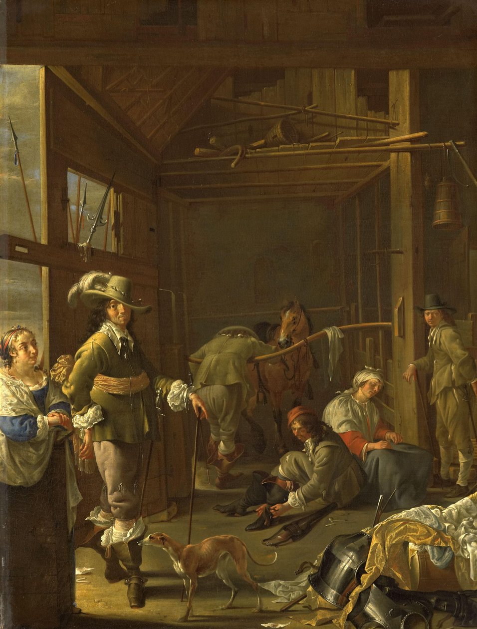 Soldiers in a Stable by Jacob Duck