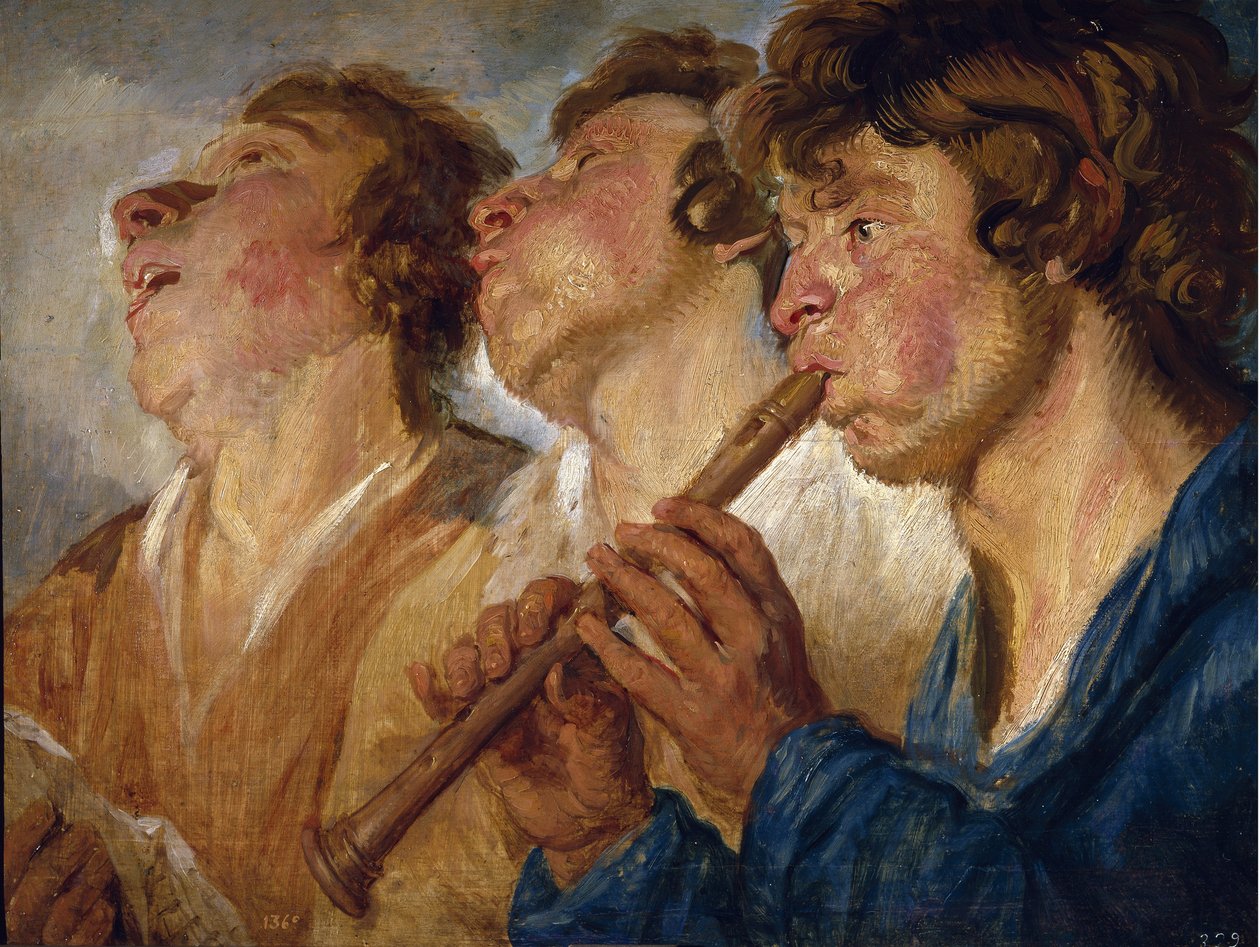 Three Buskers by Jacob Jordaens