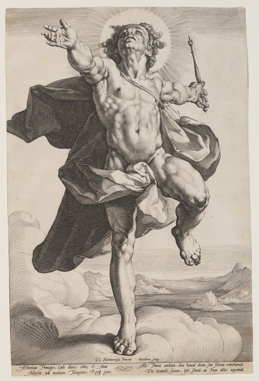 Apollo in the Clouds by Jacob Matham