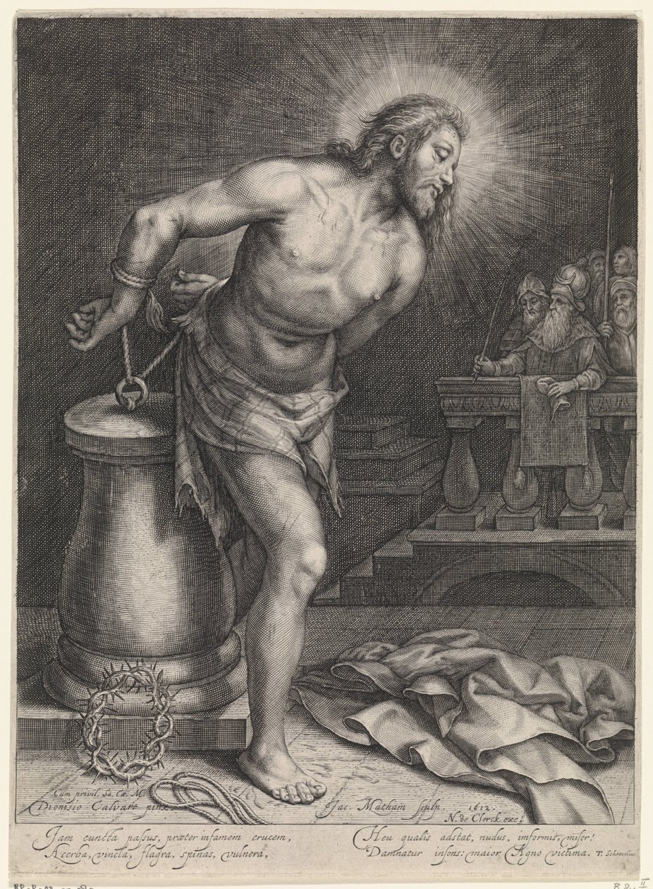 Christ at the Scourging Post by Jacob Matham