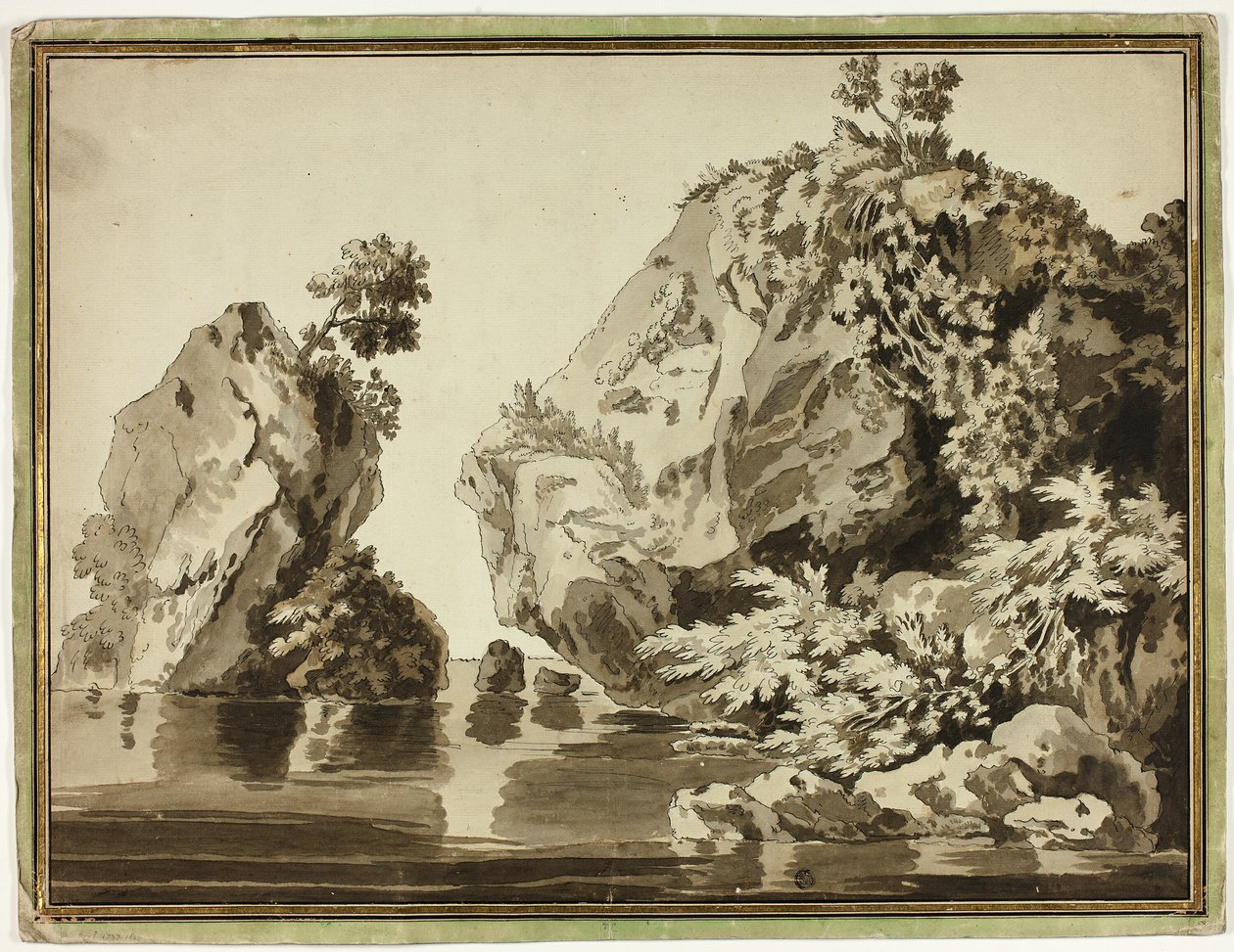 Rocks and Water by Jacob Philipp Hackert