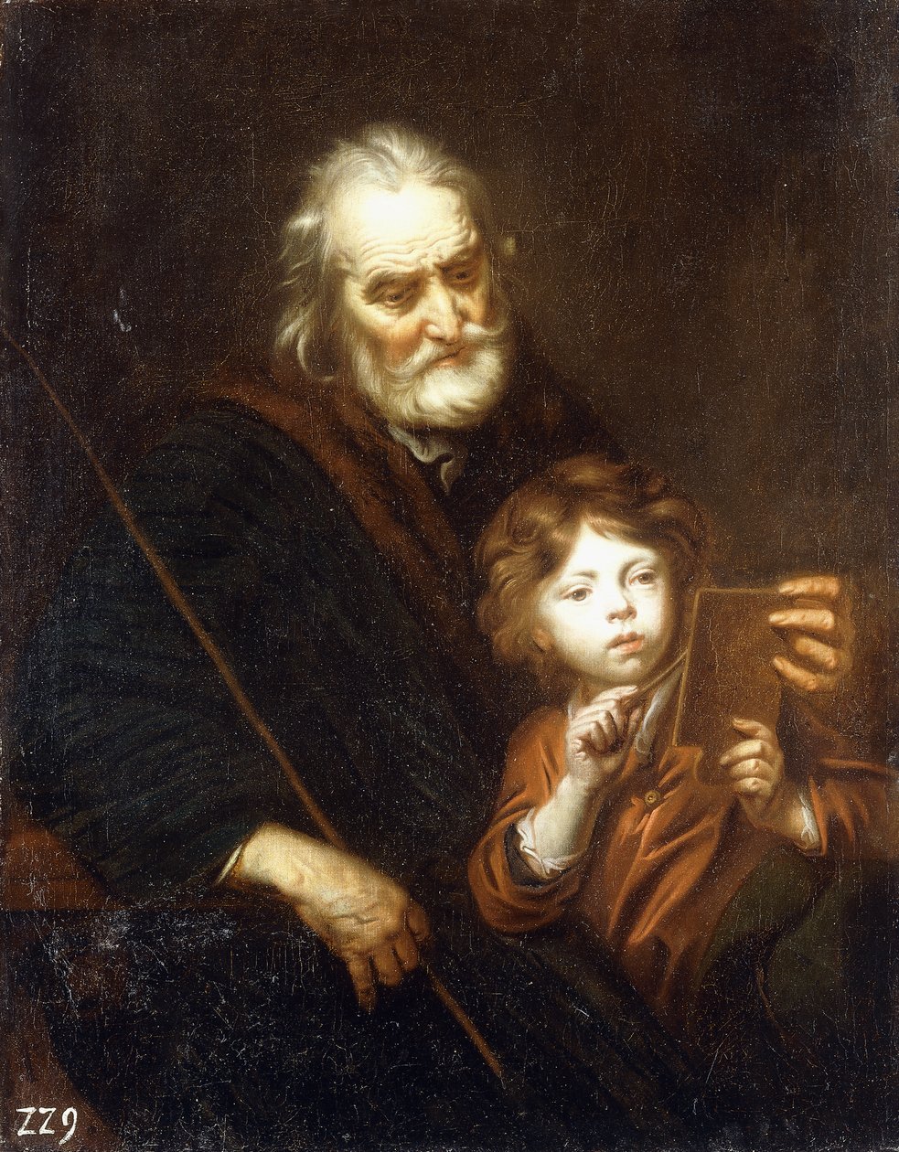 A Schoolmaster Teaching a Boy to Draw by Jacob Potma