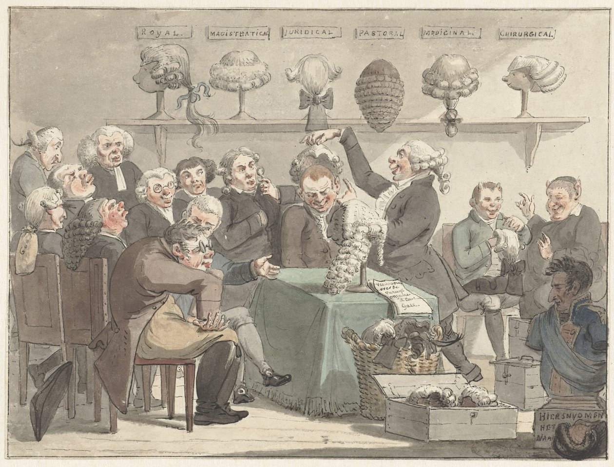 Men Trying on Wigs by Jacob Smies