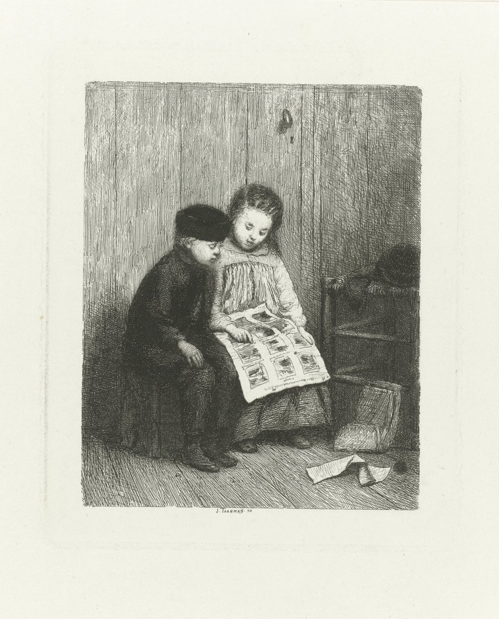 Two children with a children