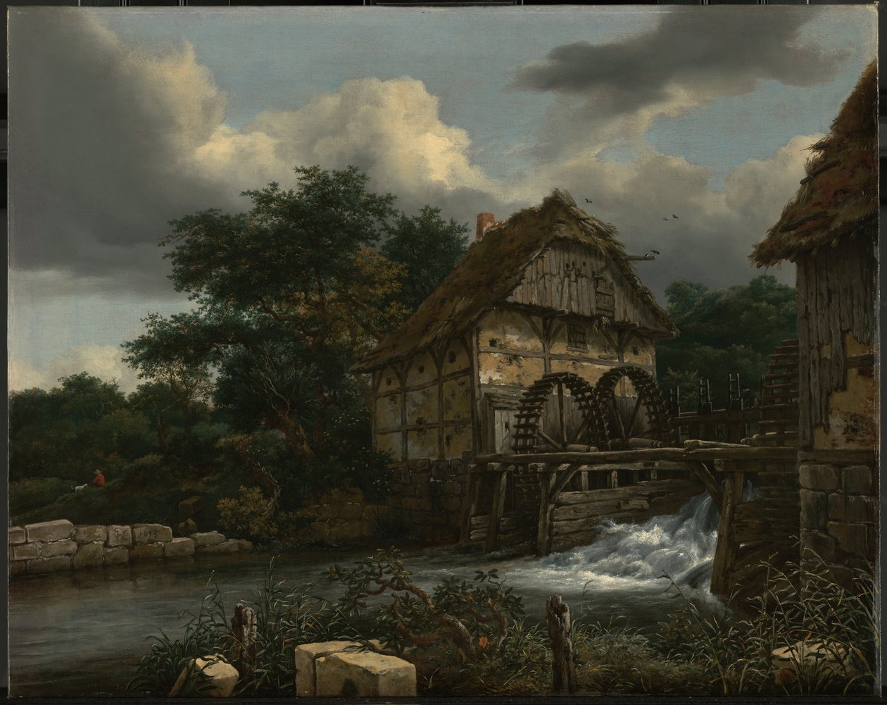 Two Watermills and an Open Sluice by Jacob van Ruisdael