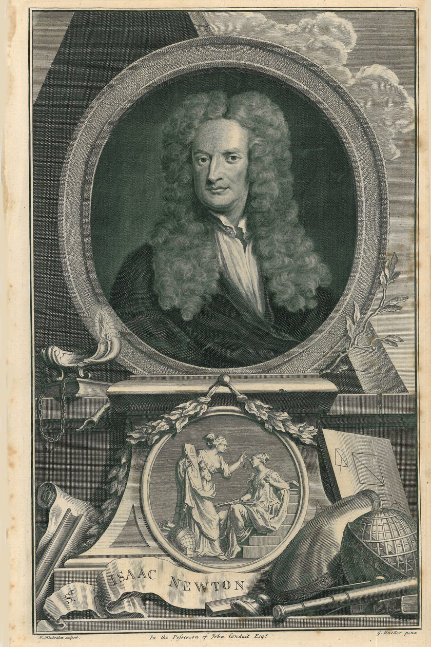 Sir Isaac Newton by Jacobus Houbracken