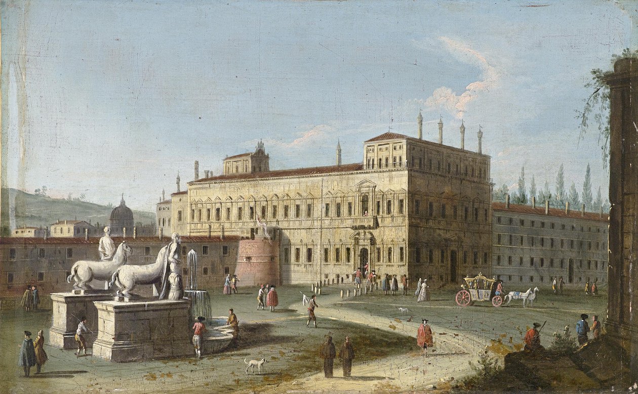 View of the Quirinal in Rome by Jacopo Fabris
