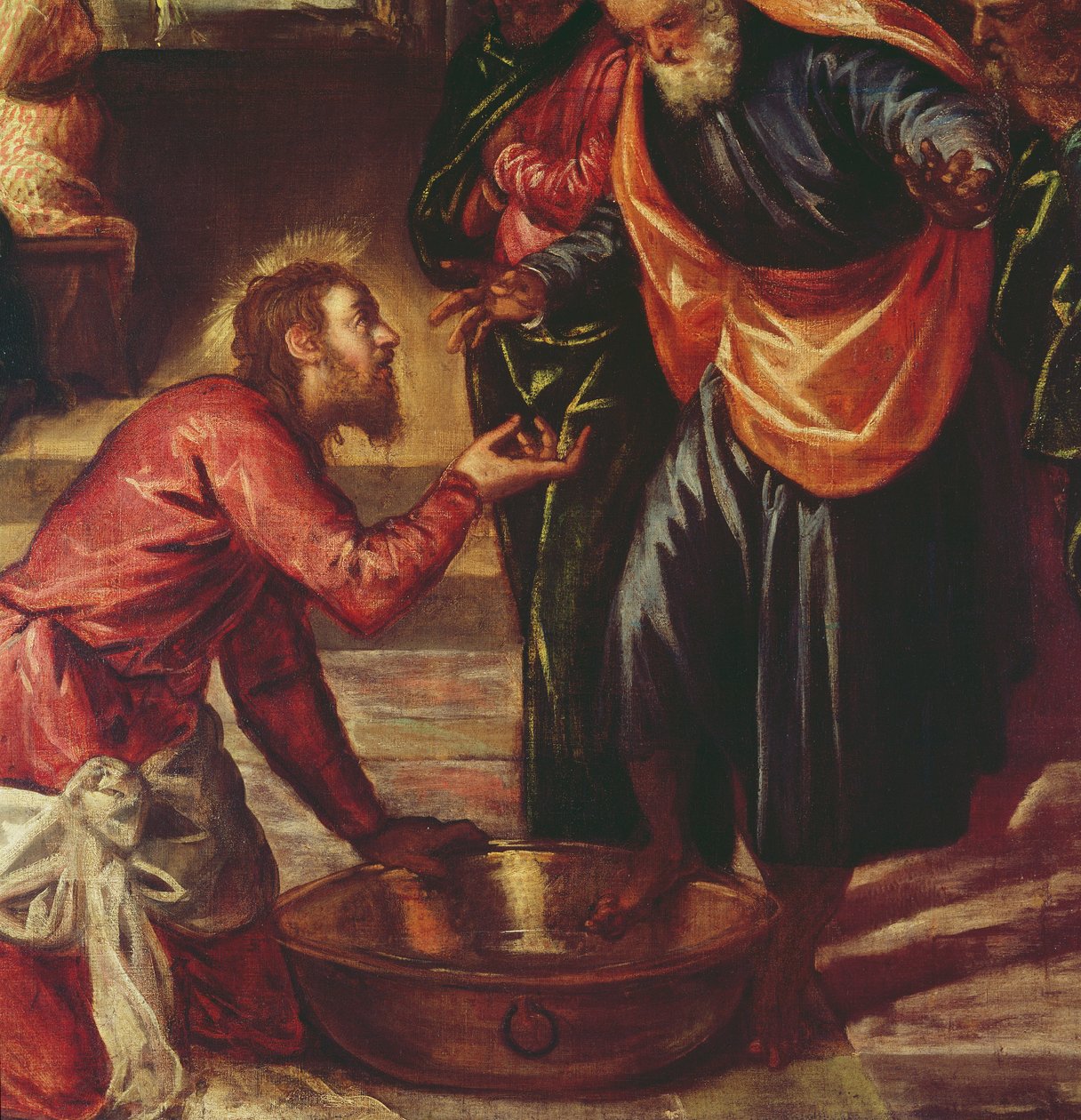 Christ Washing the Feet of the Disciples (detail) by Jacopo Robusti Tintoretto