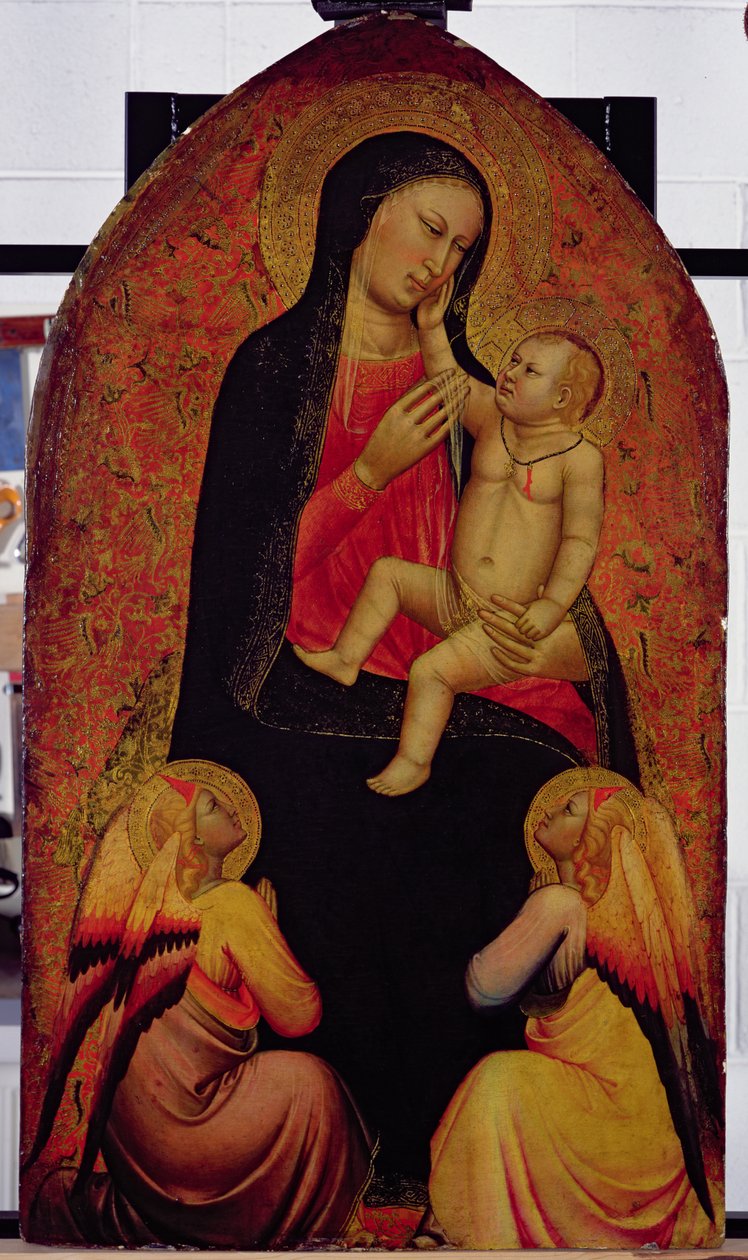 Virgin and Child with Two Angels by Jacopo di Cione