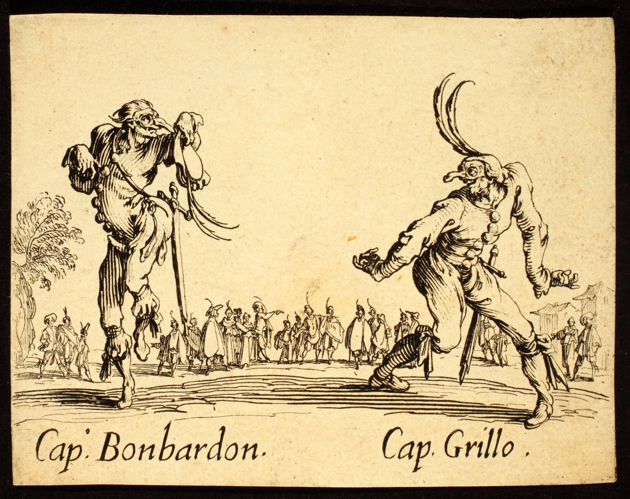 Captains Bonbardon and Grillo by Jacques Callot