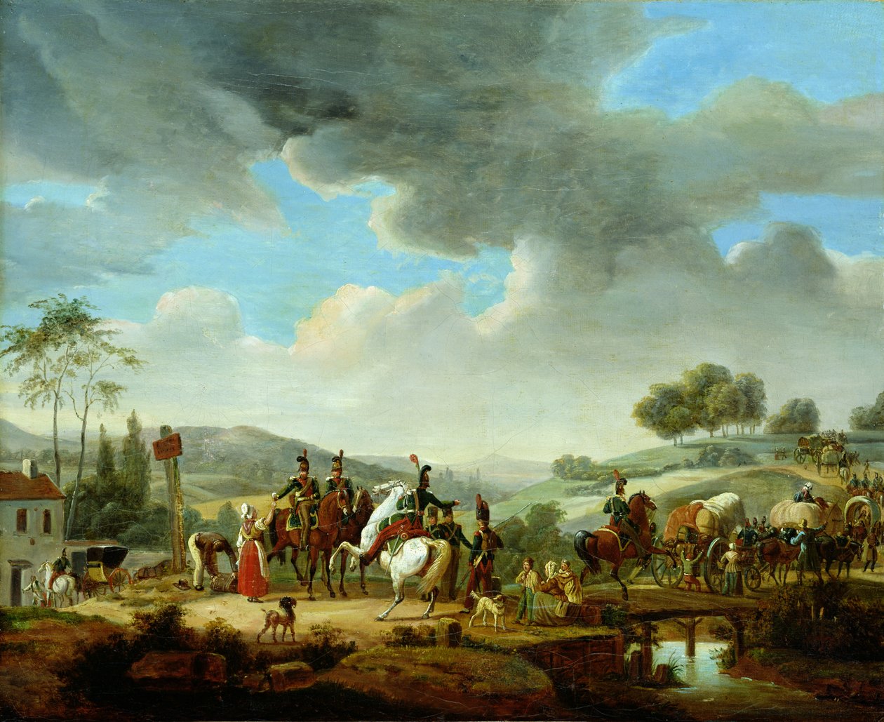 Convoy Escorted by French Dragoons by Jacques Francois Joseph Swebach